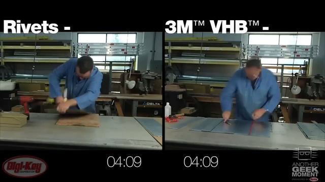 3M VHB adhesive demonstration holds up man -- Another Geek Moment смотреть онлайн