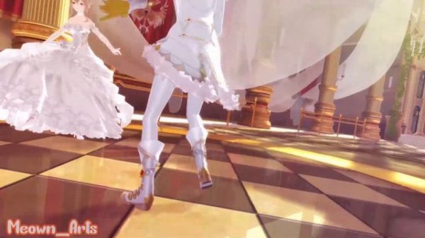 honeymoon un deux trois | Jean x Diluc | MMD Genshin Impact dancing