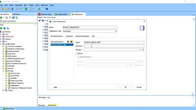 How to Create Tablespace using Oracle SQL Developer смотреть онлайн