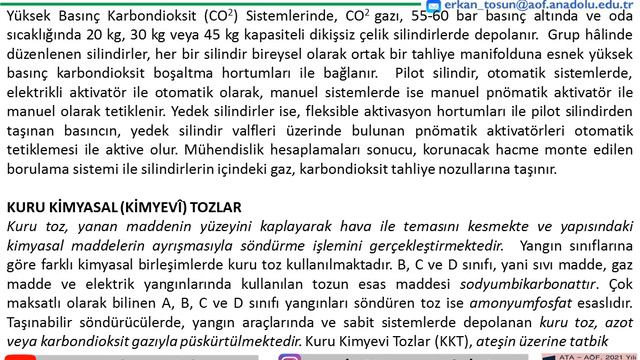 Yangın Söndürme Cihazları -  Yangın Güvenliği Ve Tabii Felaketlerde Müdahale Tarzı Bölüm 6