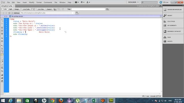 String Functions in PHP (Implode and Explode) смотреть онлайн