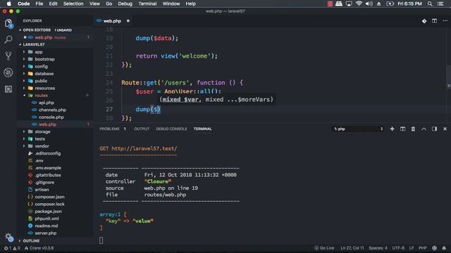 New Features in Laravel 5.7 - 02 Laravel Dump Server смотреть онлайн