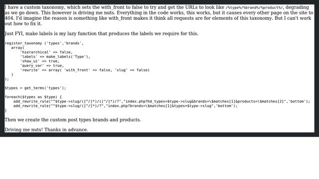 Wordpress: Taxonomy with_front causes all смотреть онлайн