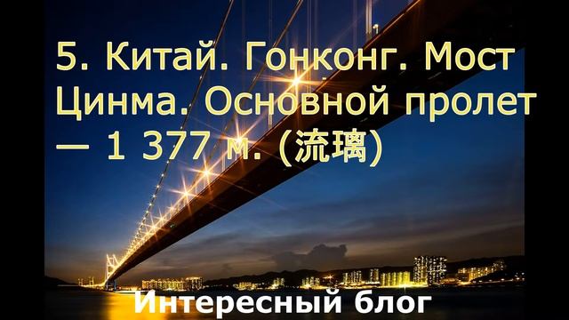 Топ 10 самых длинных висячих мостов в мире