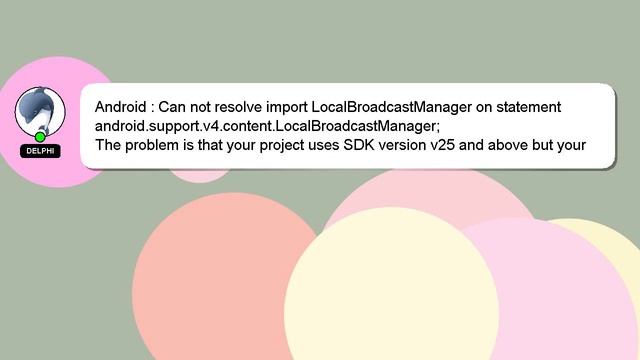 Android : Can not resolve import LocalBroadcastManager on statement android.support.v4.content.Loca смотреть онлайн