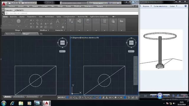 Modelando una Mesa en 3D con AutoCad 2015 смотреть онлайн