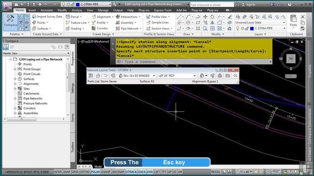 AutoCAD Civil 3D Tutorial | Laying out a Pipe Network | InfiniteSkills смотреть онлайн