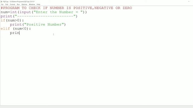 || 26 || Python program to check if a number is positive negative or zero | Positive or negative no смотреть онлайн