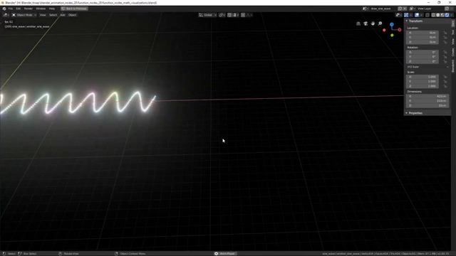 Blender 2.8 - function nodes, math visualization (sine) смотреть онлайн