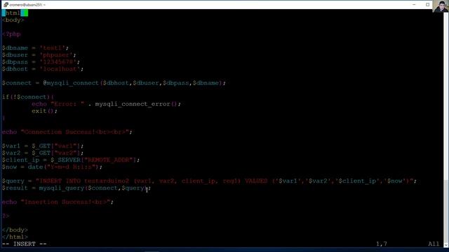 Insert Values of Analog Inputs in MariaDB Database (MySQL) - Arduino UNO - Internet of Things смотреть онлайн