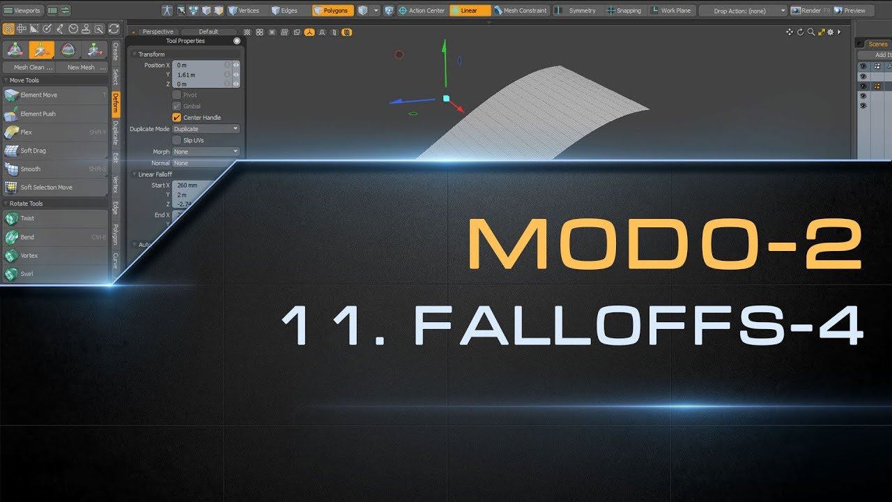 11. Path, Lasso, Image Falloff Modo | Курс моделирования MODO-2