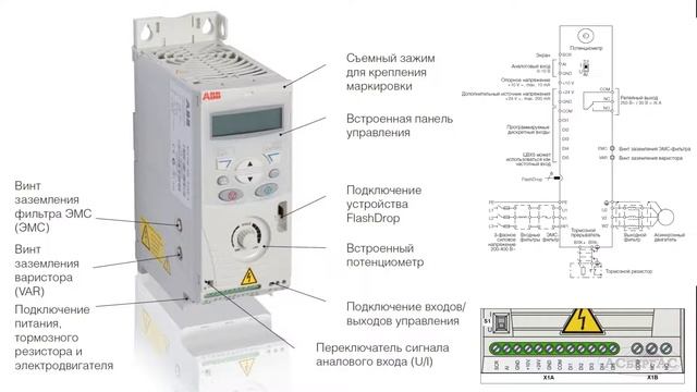 ABB ACS150-03E-03A3-4 - Преобразователь частоты 1.1 кВт, 380В, 3 фазы - (видеообзор) смотреть онлайн
