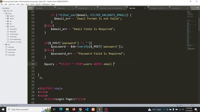 Admin panel Templating and Session Class | Learn PHP Blog Website смотреть онлайн