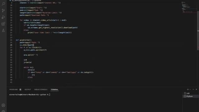 Python: Download all videos from a YouTube channel. Instagram: ihshs_codinggang смотреть онлайн