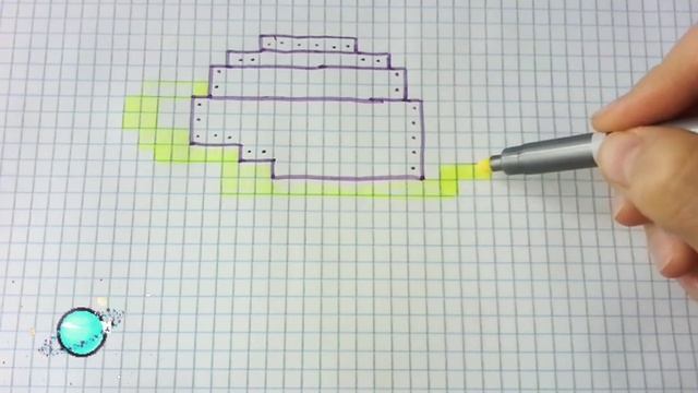 Как нарисовать планету по клеточкам,пиксель смотреть онлайн
