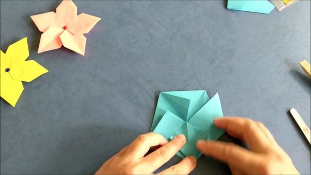 Цветы оригами из бумаги| Пятилистник из бумаги| Paper origami flowers смотреть онлайн
