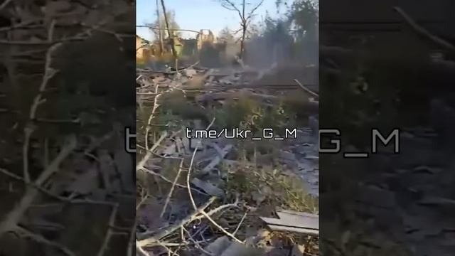 Результат прилёта по пункту дислокации ВСУ на Артёмовском направлении. смотреть онлайн