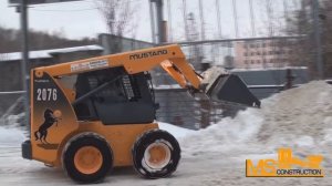 Минипогрузчик Mustang 2076 в работе. МС-партс