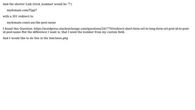 Wordpress: Create additional short URL with custom field and 301 redirect смотреть онлайн