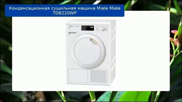 Конденсационная сушильная машина Miele Miele TDB220WP обзор и отзыв смотреть онлайн