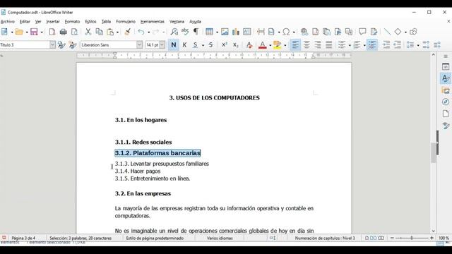Hacer tabla de contenido en LibreOffice Writer смотреть онлайн