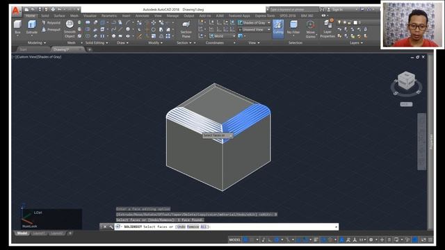 AutoCAD Remove Fillet On 3D Model Tutorial смотреть онлайн