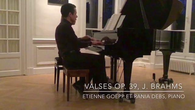Valses op.39, J.Brahms. Etienne Goepp et Rania Debs, piano смотреть онлайн