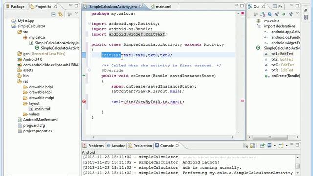 Simple Calculator using java programming Hindi/Urdu part 1 | Eclipse | Android Develop | Lecture 4 смотреть онлайн