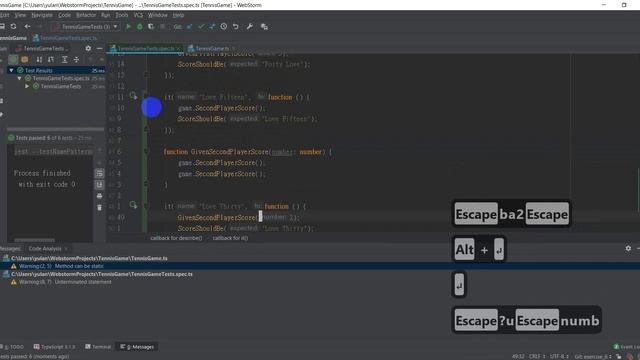 Tennis Kata with WebStorm and ideavim(Typescript) #6 смотреть онлайн