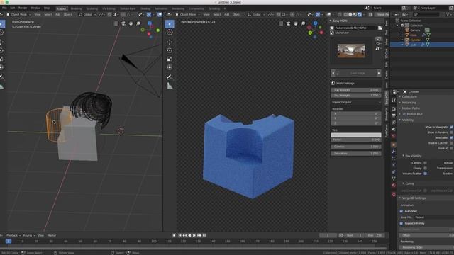 Render boolean Modo VS Blender смотреть онлайн