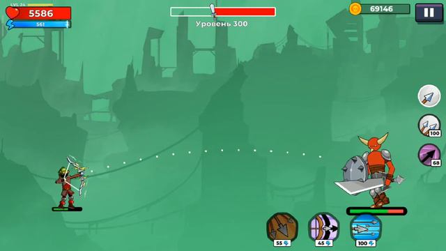 Игра "Лучники 2",прохождение 300 уровня.И победа над боссом. смотреть онлайн