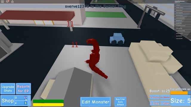 Я СТАЛ ОГРОМНОЙ ГОДЗИЛЛОЙ! ВЫРАСТИ МОНСТРА | ROBLOX смотреть онлайн