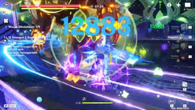 Yao Yao Burnload - Beidou Quickbloom - Genshin Impact Spiral Abyss 4.3 смотреть онлайн