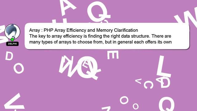 Array : PHP Array Efficiency and Memory Clarification смотреть онлайн