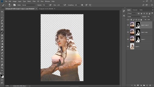 3 Minutes-Photoshop Tutorial: Double Exposure смотреть онлайн