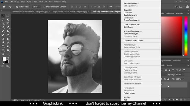 How to Create a Glitch Effect in Photoshop | Photoshop tutorial | for beginner | 2021 | GraphicLink смотреть онлайн