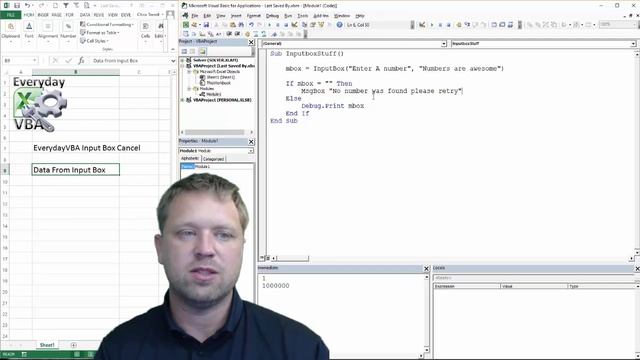 Excel VBA InputBox Cancel - Code Included смотреть онлайн