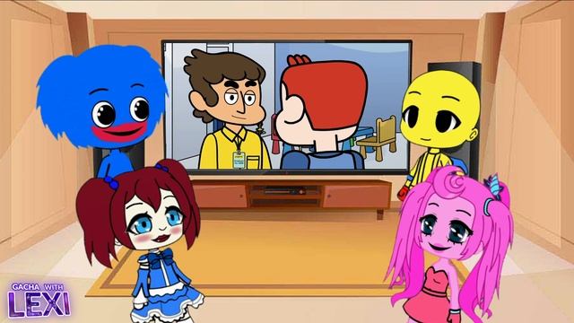 Poppy Playtime React to Project Playtime Memes - Boxy Boo Sad Origin Story Animation | Gacha Club смотреть онлайн