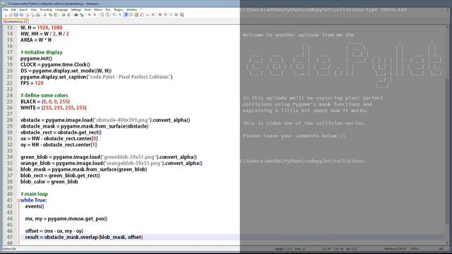 Python Pygame Tutorial - Pixel Perfect Collision Using Mask смотреть онлайн