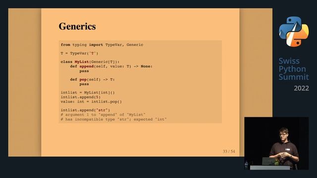 Static type checking with mypy | Swiss Python Summit 2022 смотреть онлайн