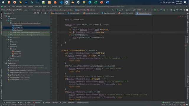 Firebase Authentication using Email and Password | How to implement Sign In Android Kotlin 2022 смотреть онлайн
