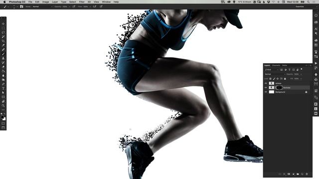 How to Create a Particle Dispersion Effect in Photoshop смотреть онлайн