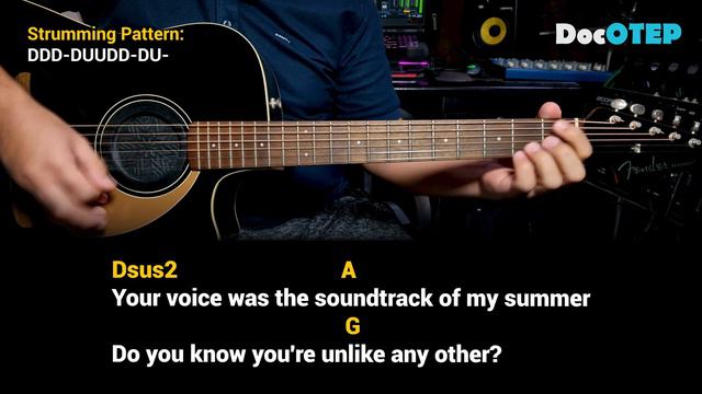 Thunder - Boys Like Girls (Easy Guitar Chords Tutorial with Lyrics) смотреть онлайн