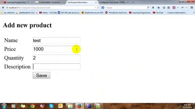 CRUD CodeIgniter смотреть онлайн