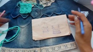 Вязаный Пиджак крючком. 1 часть