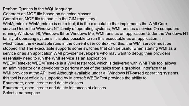 Windows Management Instrumentation смотреть онлайн