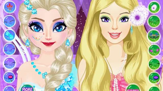 Макияж Конкурс Эльза против Барби / Elsa Vs Barbie Make Up Contest смотреть онлайн
