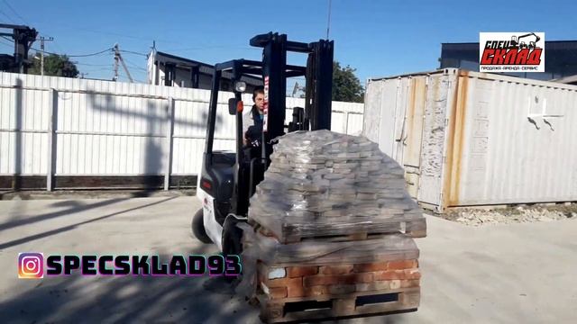 Дизельный NISSAN.Смещение каретки.С грузом.