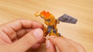 LEGO brick robot transformers tutorial - 3 headed gold dragon - G-Dragon