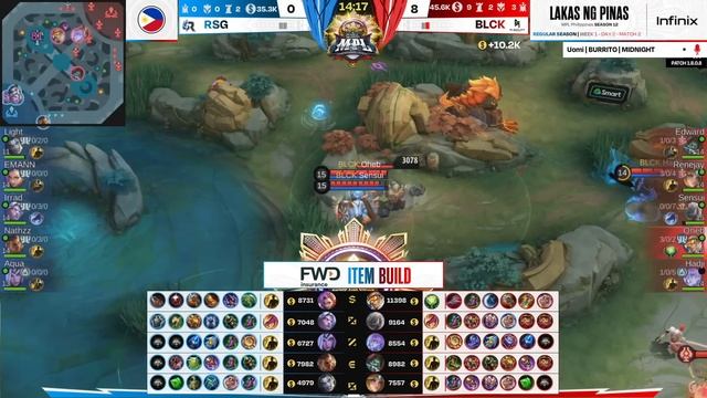 MPL PH S12 - W1D2 - RSG vs BLCK - GAME 2 смотреть онлайн